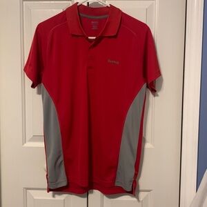 Reebok Red / Gray Polo Shirt Men’s Small
